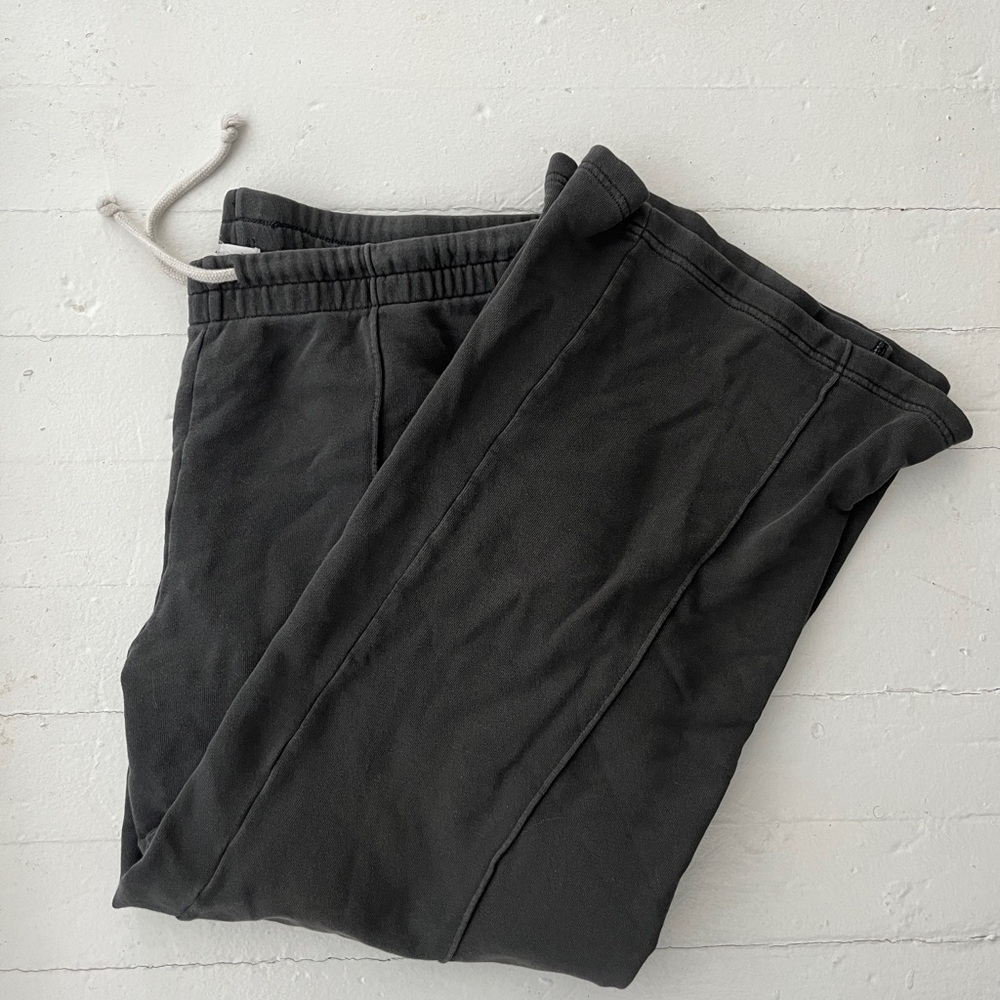 Dark Grey Aerie Wide Leg Sweatpants